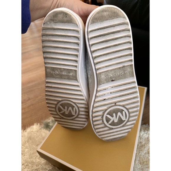 MICHAEL KORS Women's MK Logo Slip On Sneakers Bright White Size 8.5 - Picture 6 of 8
